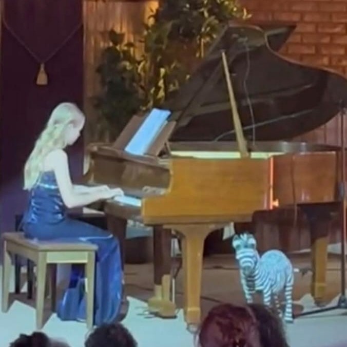 Students performing at recital